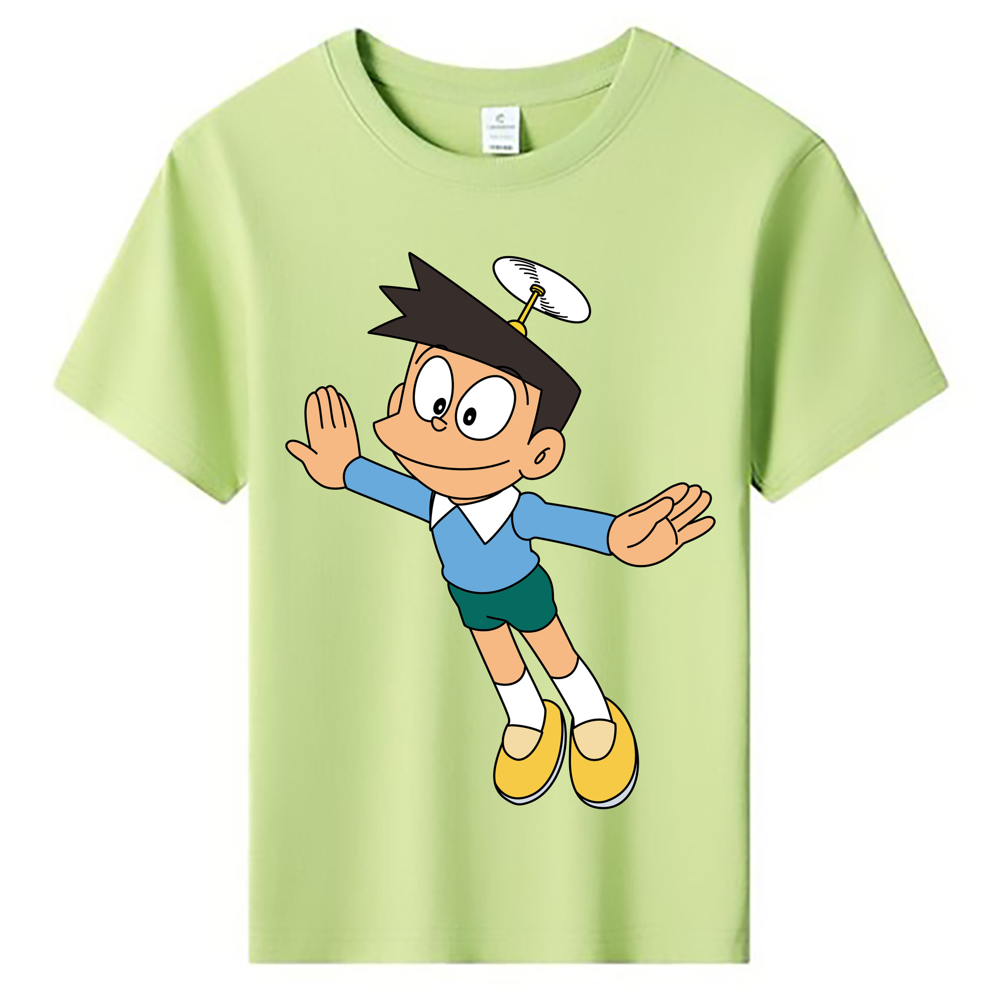 （画像用） ドラえもん 骨川 スネ夫 Doraemon Honekawa Suneo 綿100％キッズTシャツ（フロントプリント）